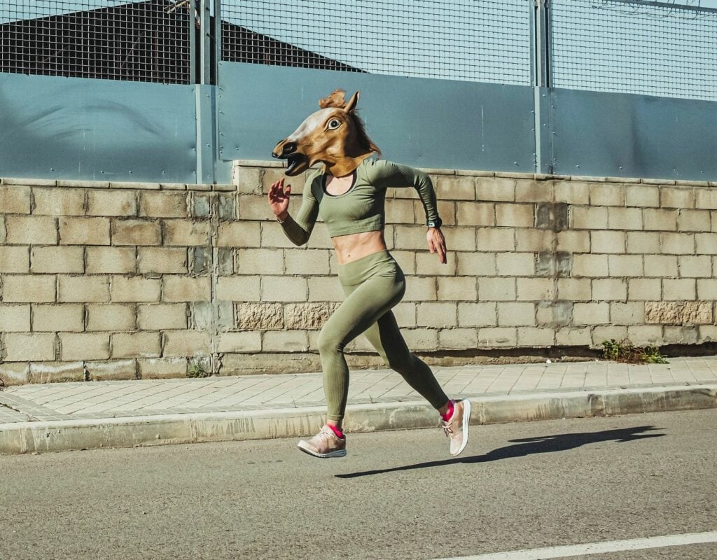 Frau Joggen Intervall-Joggen