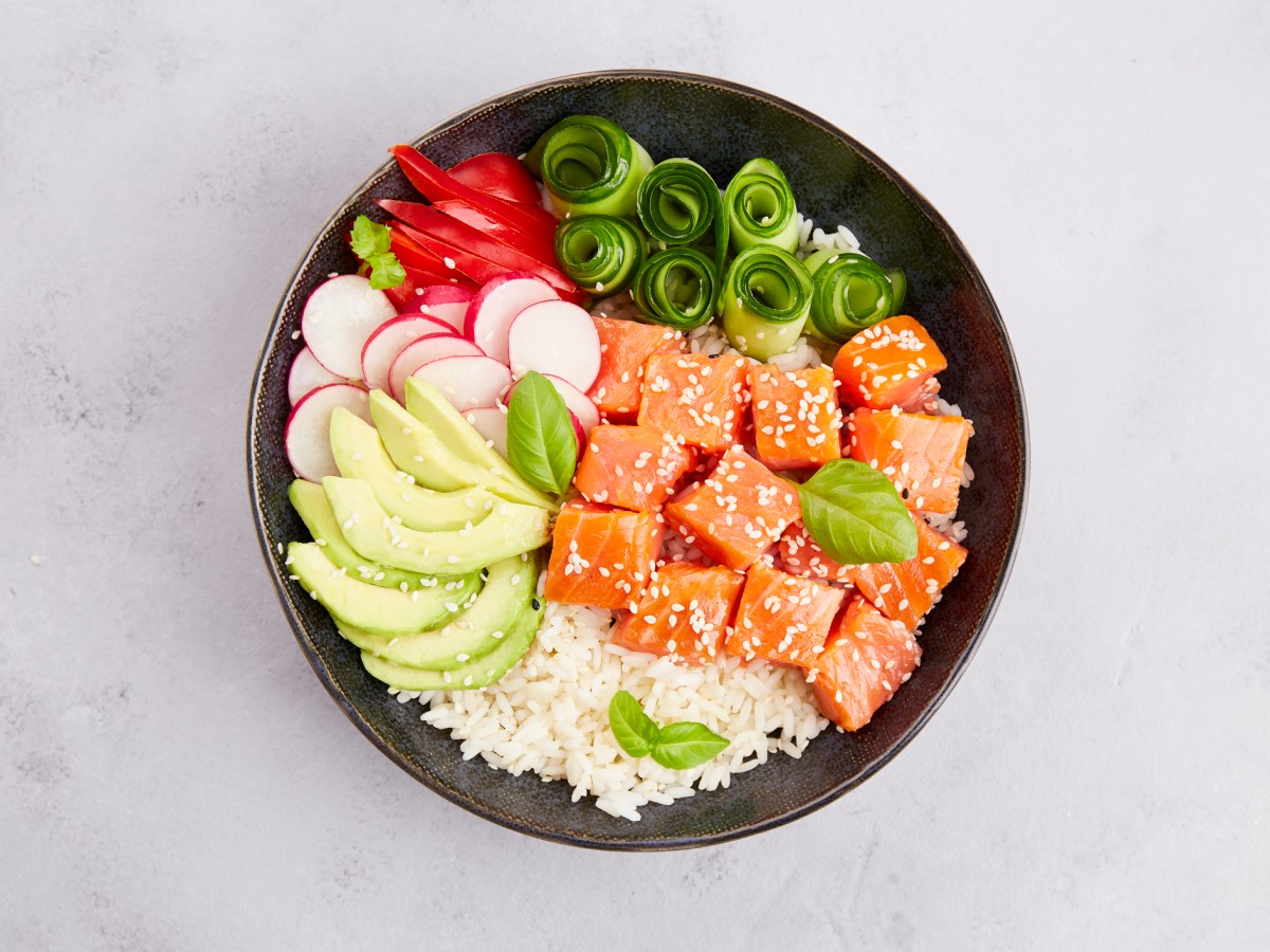 Bowl Lachs, Avocado, Reis