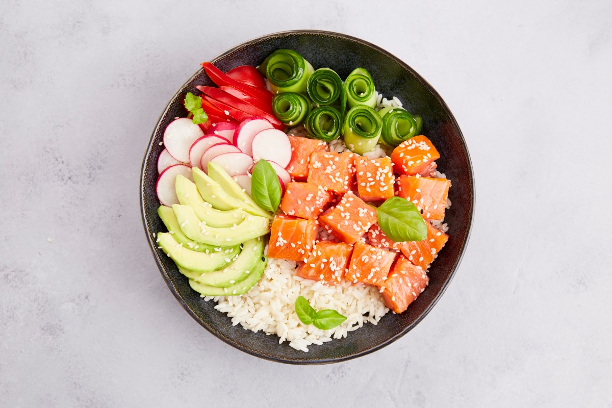 Bowl Lachs, Avocado, Reis