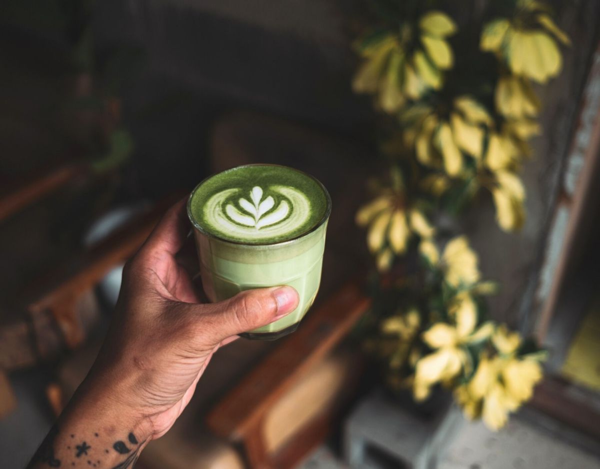 matcha latte kaffee art