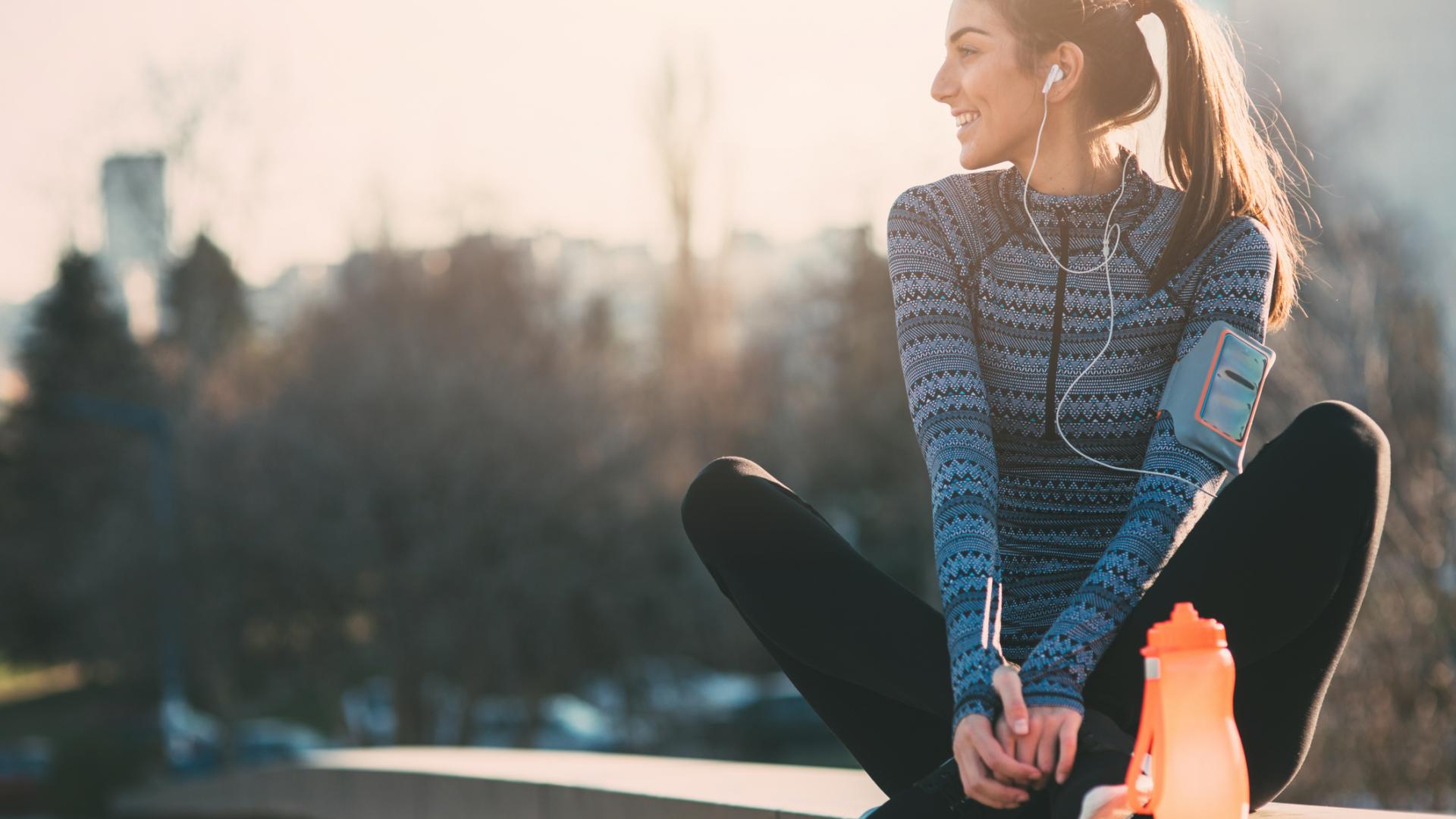 Frau Pause Sport Joggerin