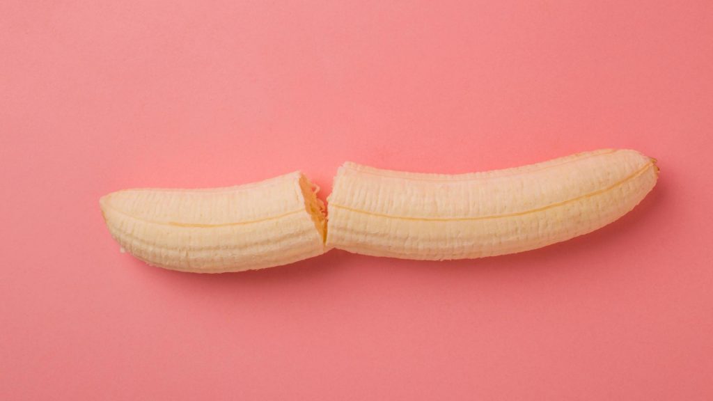 Banane gebrochen