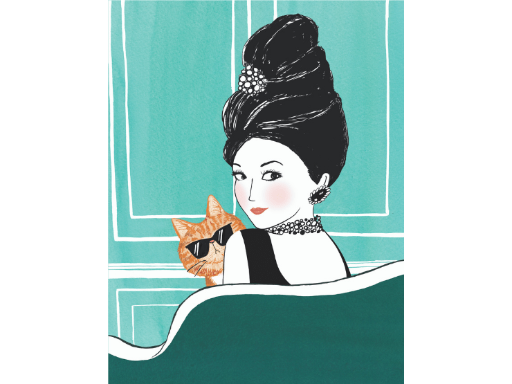 Frauen mit Katzen, Audrey Hepburn