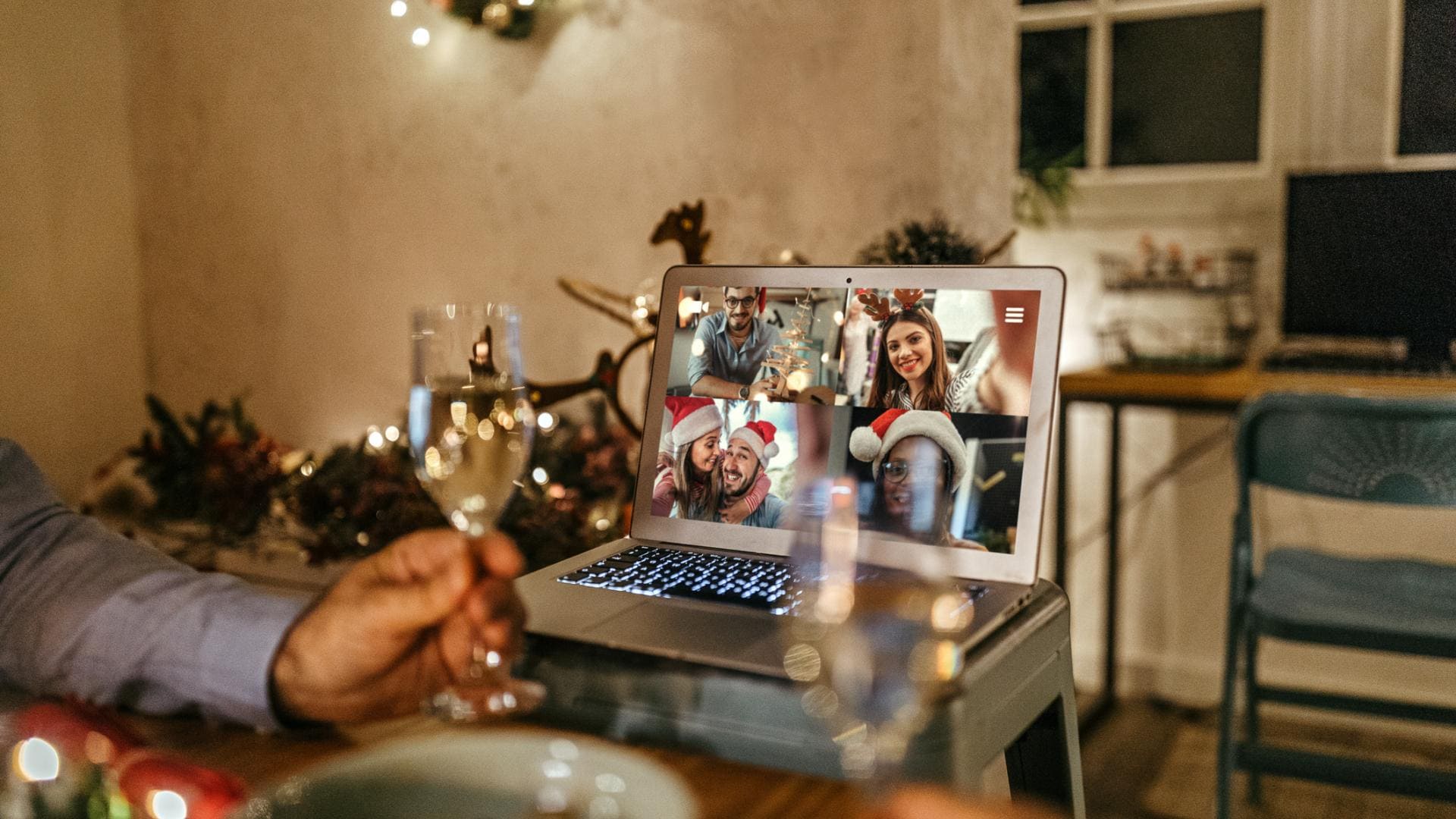 Weihnachten, Videocall, Familie