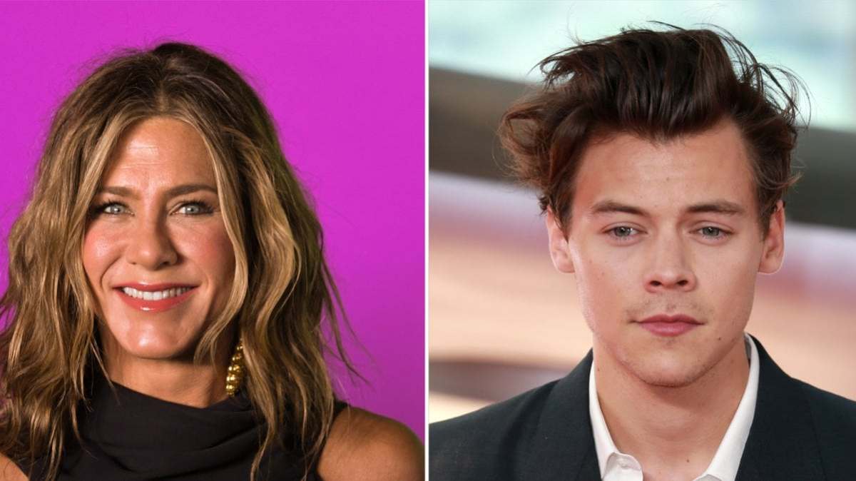 Jennifer Aniston und Harry Styles scheinen sich einen Kleiderschrank zu teilen.. © Ron Adar/Shutterstock.com / Cubankite/Shutterstock.com