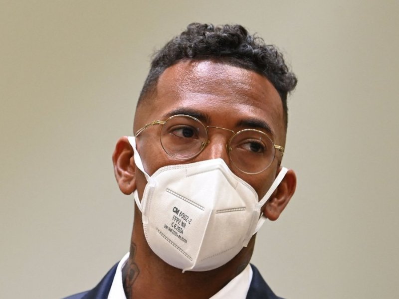 Jérôme Boateng vor dem Amtsgericht München am 9. September 2021.. © CHRISTOF STACHE/AFP via Getty Images