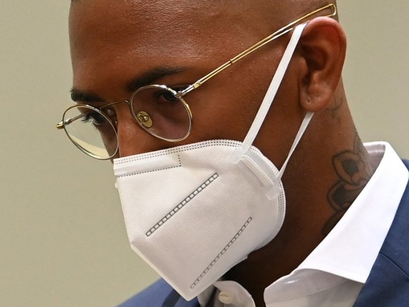 Jérôme Boateng vor Gericht am 9. September 2021.. © CHRISTOF STACHE/AFP via Getty Images