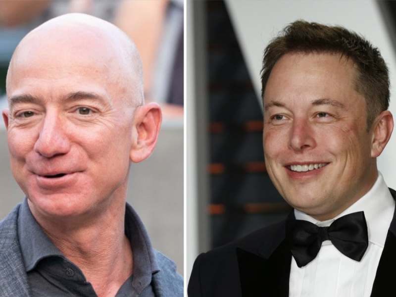 Jeff Bezos (l.) und Elon Musk sind die reichsten Menschen der Welt.. © Kathy Hutchins/Shutterstock.com / Copyright (c) 2019 lev radin/Shutterstock.  No use without permission.