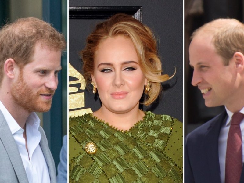 Entscheidet sich Adele für Prinz Harry (l.) oder Prinz William?. © [M] Sarnia/Tinseltown/Mr Pics/Shutterstock.com