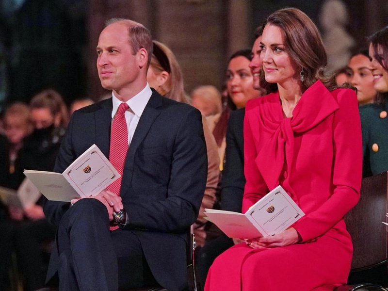 Prinz William und Herzogin Kate während des Gottesdienstes in der Westminster Abbey.. © 2021 Getty Images