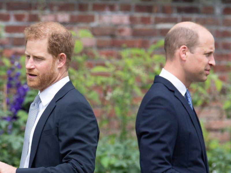 Prinz William und Prinz Harry bei der Enthüllung einer Diana-Statue im Sommer im Kensington Palast.. © imago/i Images