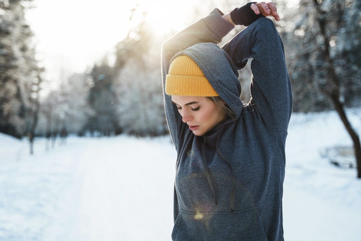 Frau Sport Schnee