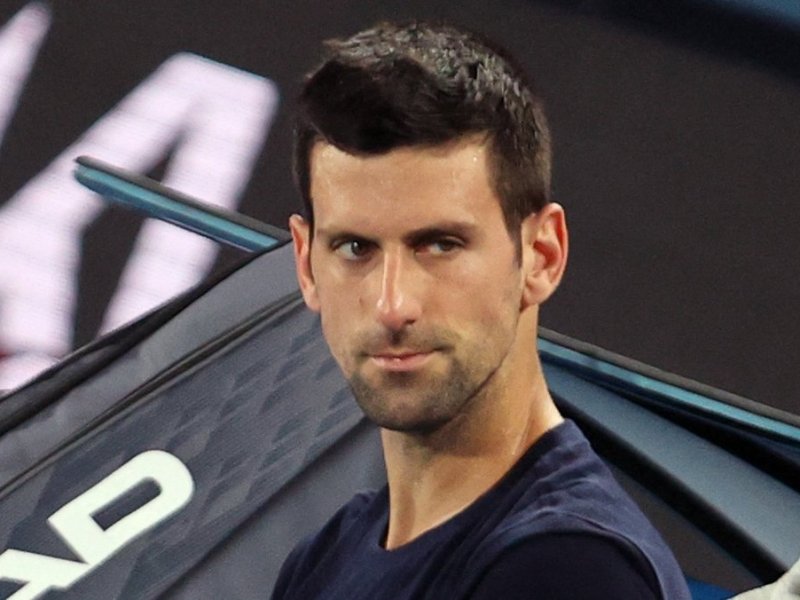 Novak Djokovic beim Training in Melbourne.. © MARTIN KEEP/AFP via Getty Images