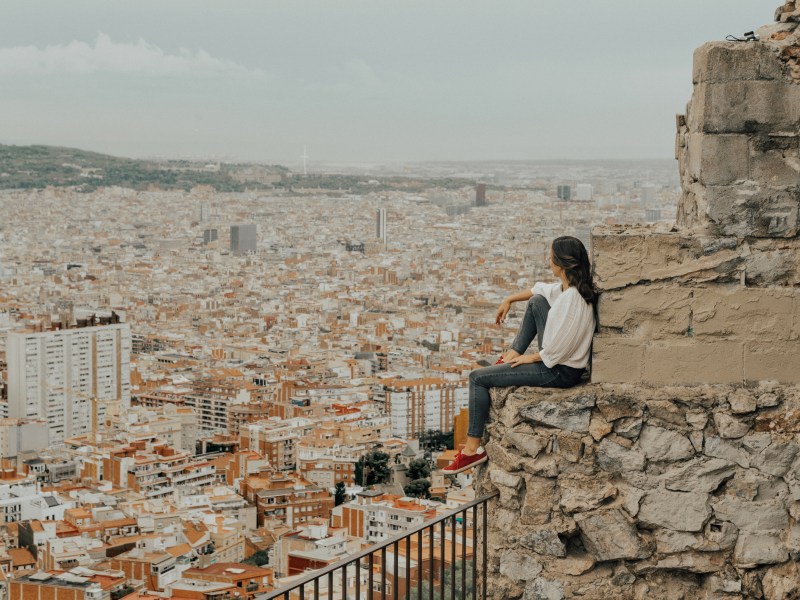 Frau in Barcelona