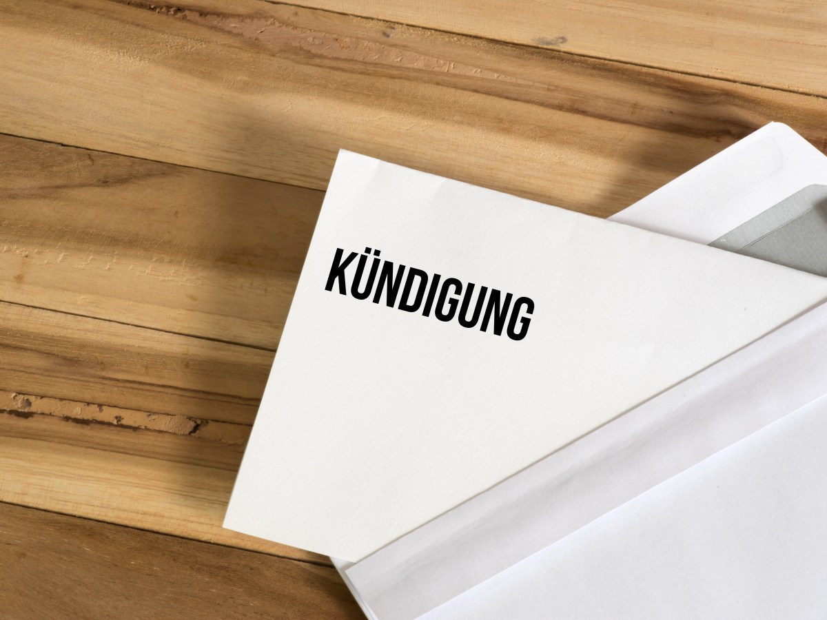 Brief mit der Aufschrift Kündigung