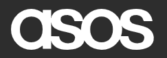 asos Logo auf schwarzem Grund
