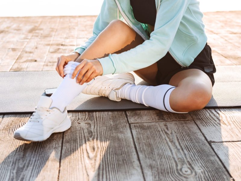 Frau Socken Joggen