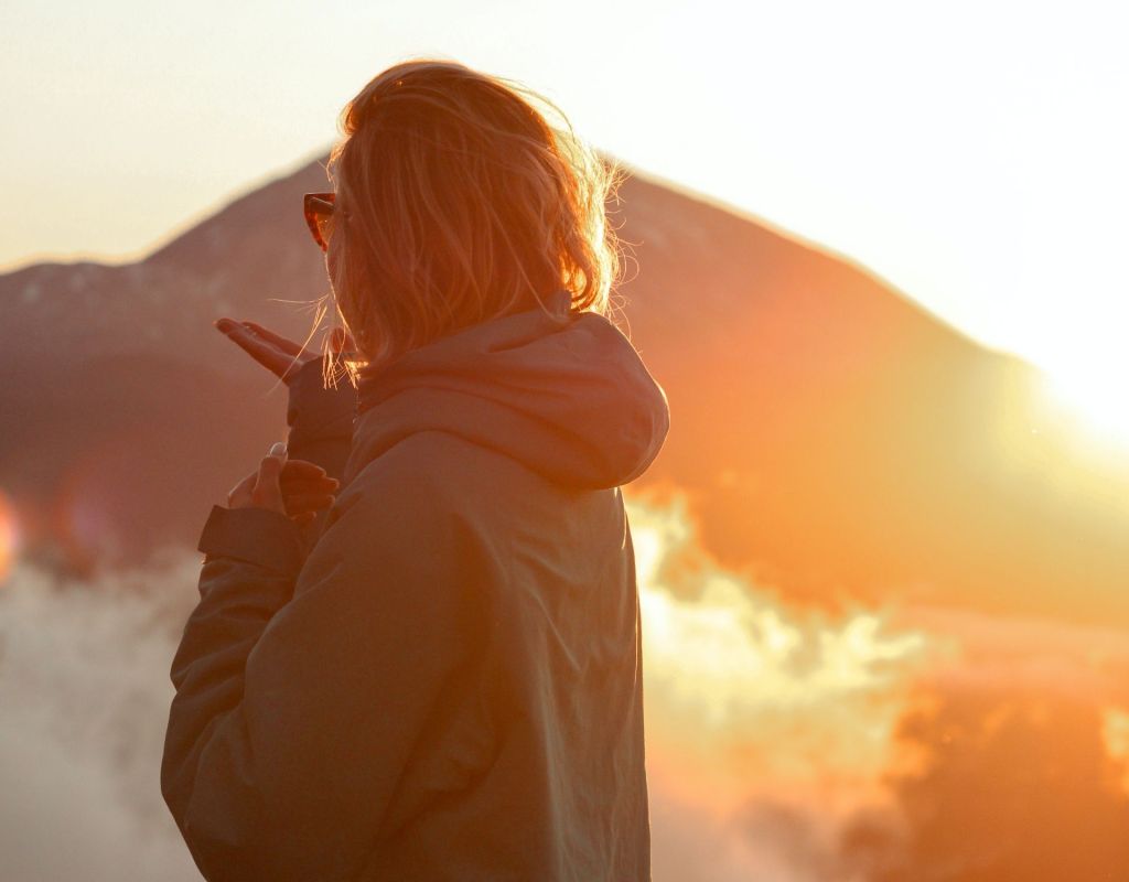 Frau Sonnenuntergang