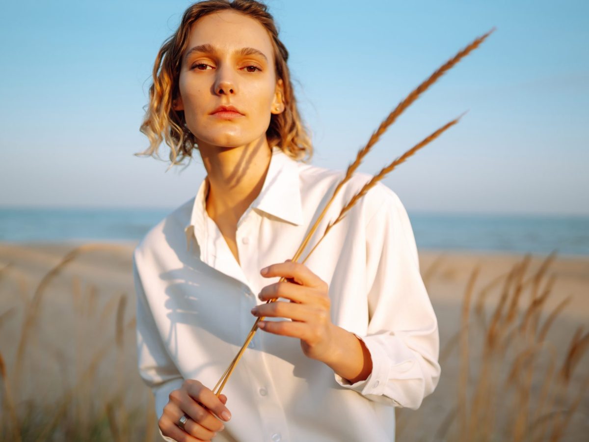 Frau am Strand