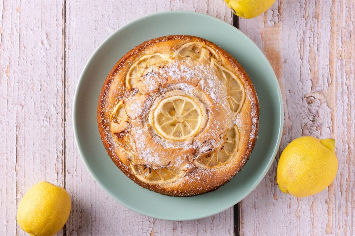 Kuchen mit Zitronenzucker