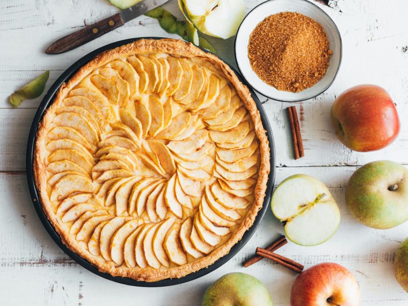 Apfelkuchen mit Blätterteig