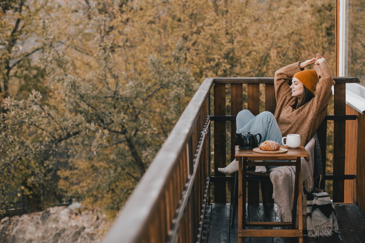 Balkon im Herbst