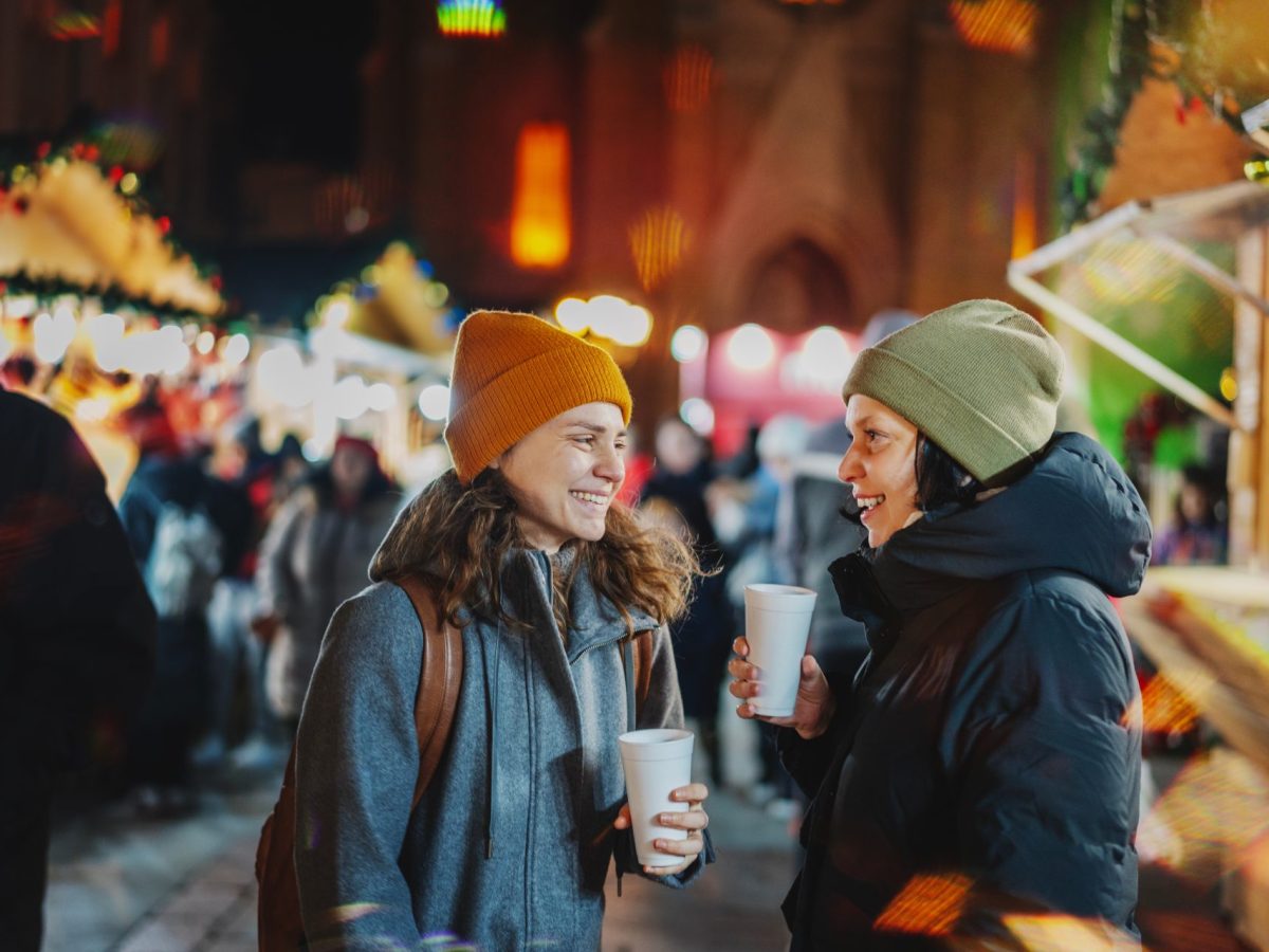 Freundinnen Weihnachtsmarkt