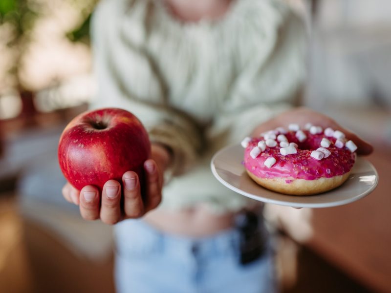 Apfel oder Donut