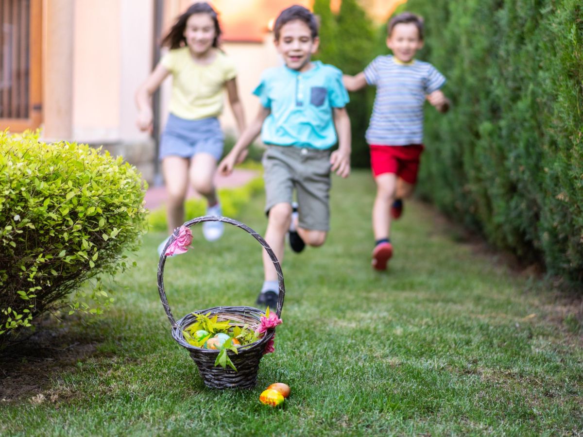 Ostereier im Garten suchen