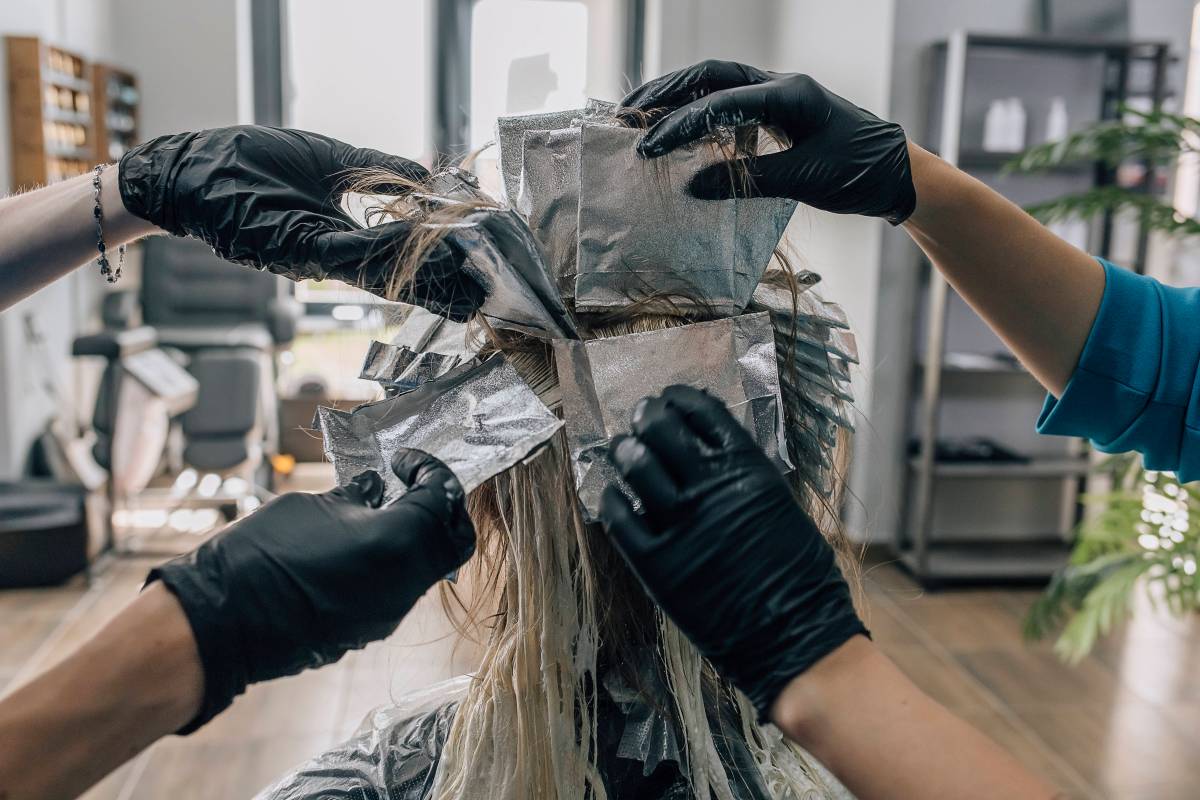 Frau Friseur Haare