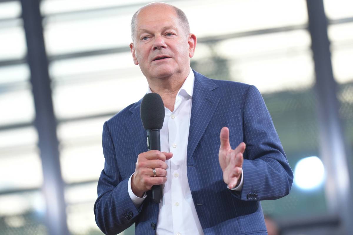 Bundeskanzler Olaf Scholz bei einer Fragerunde mit Bürger:innen.