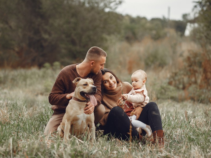 Familie mit Hund