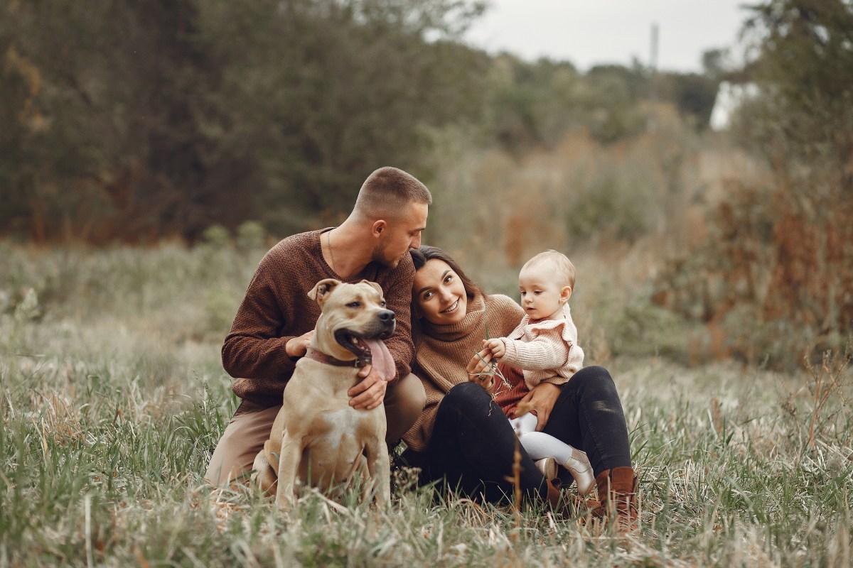 Familie mit Hund