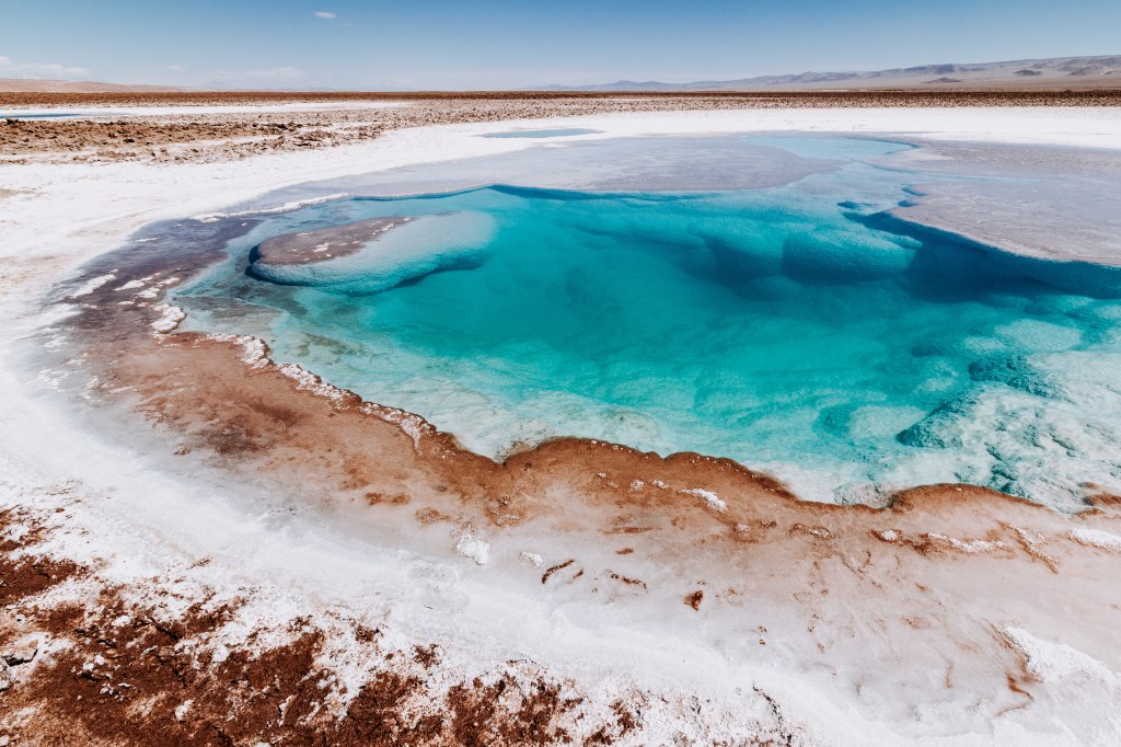 Die Lagunas Baltinache in Chile.